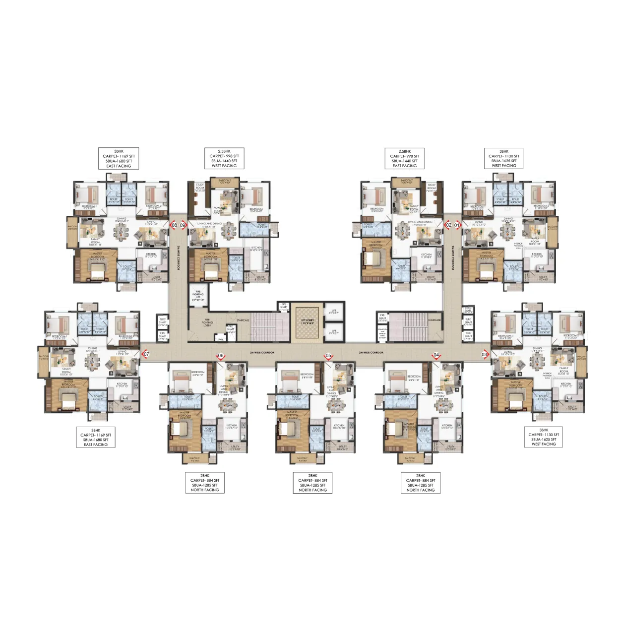 Wing A Full Floor Plan